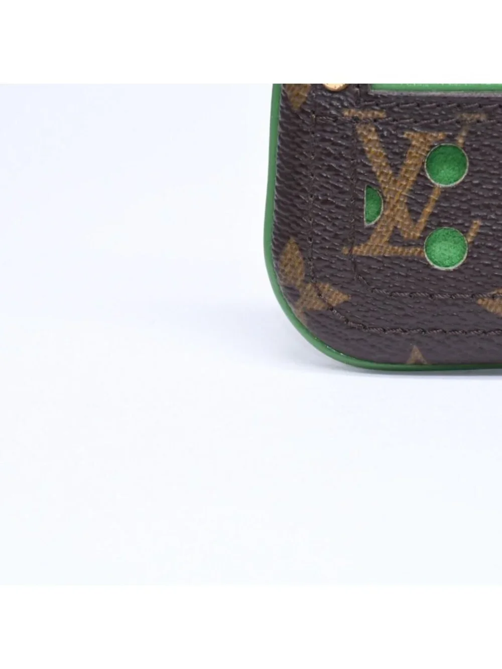 Louis Vuitton Perfo Pochette Cles Coin Purse Monogram Brown Green